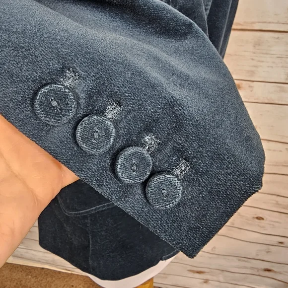 🍂SOLD🍂 Talbots Teal Blue One Button Blazer Jacket Lined 8P - Picture 3 of 15